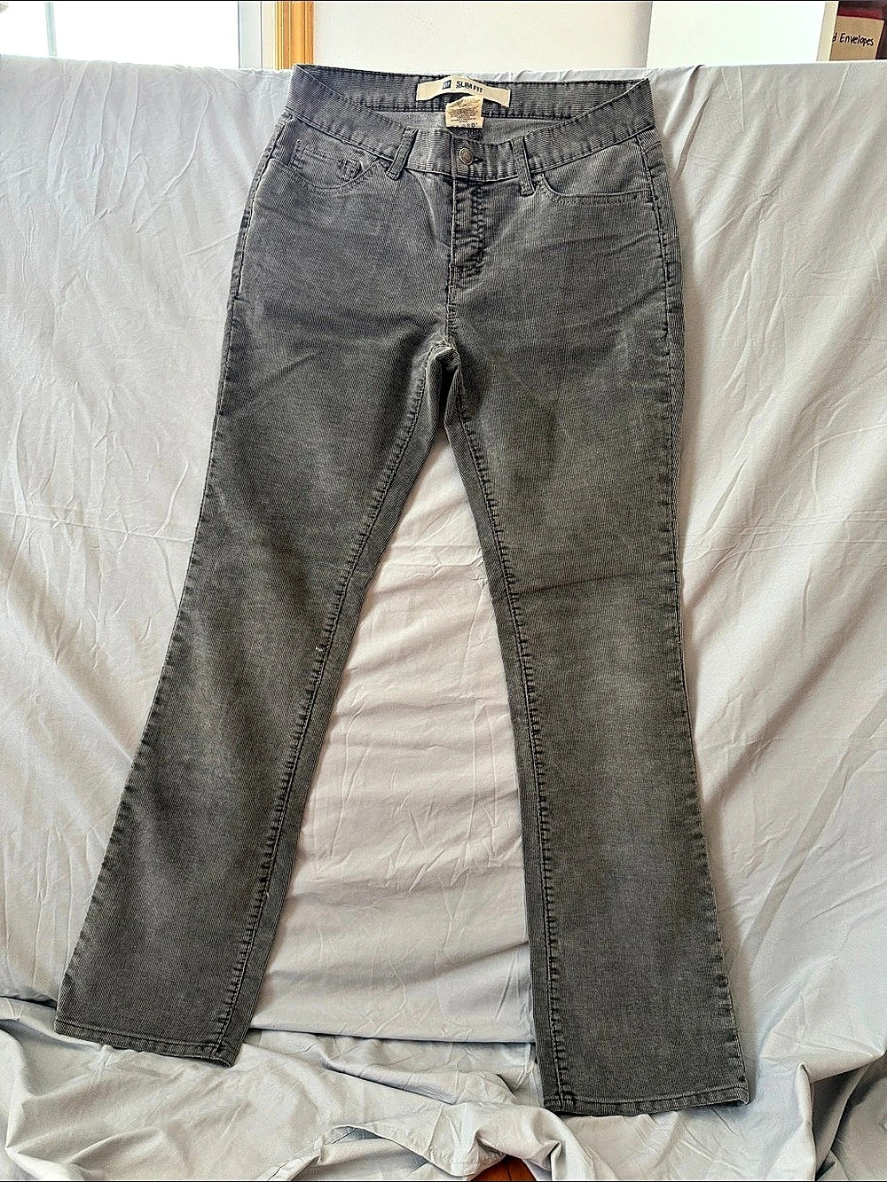 Gap Slim Fit Stretch Jeans Gray Straight Leg Size 6R